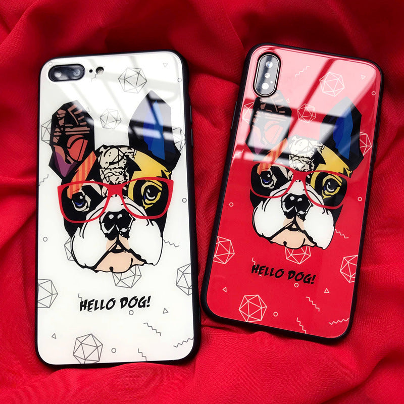Cute Dog Hello Dog New Phone Case Tempered Glass