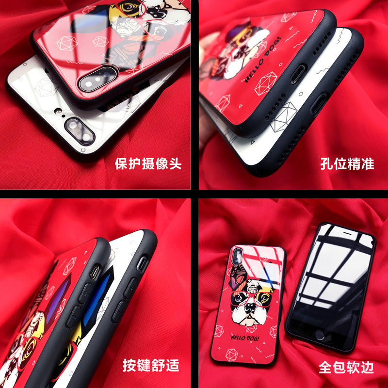 Cute Dog Hello Dog New Phone Case Tempered Glass