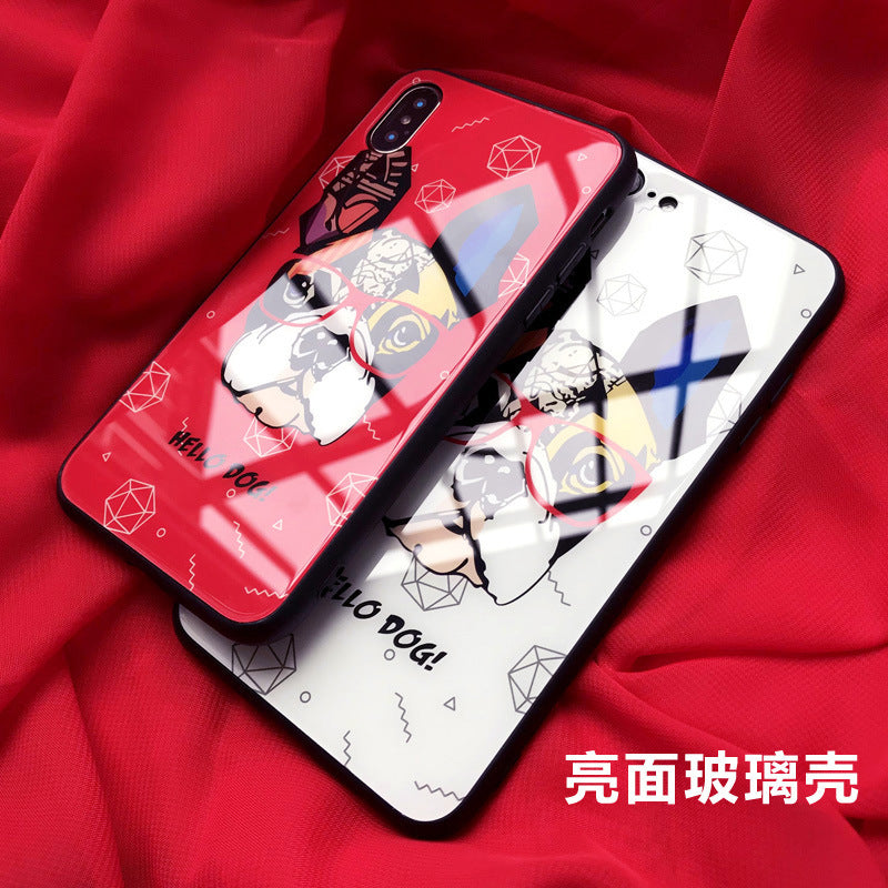 Cute Dog Hello Dog New Phone Case Tempered Glass