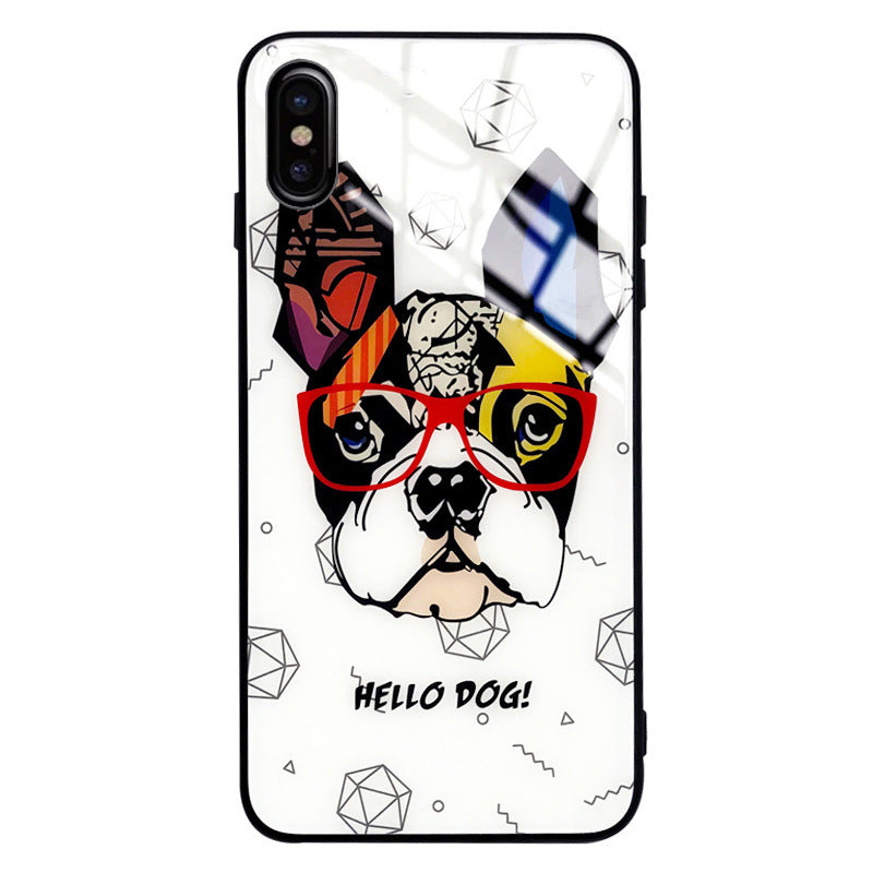 Cute Dog Hello Dog New Phone Case Tempered Glass
