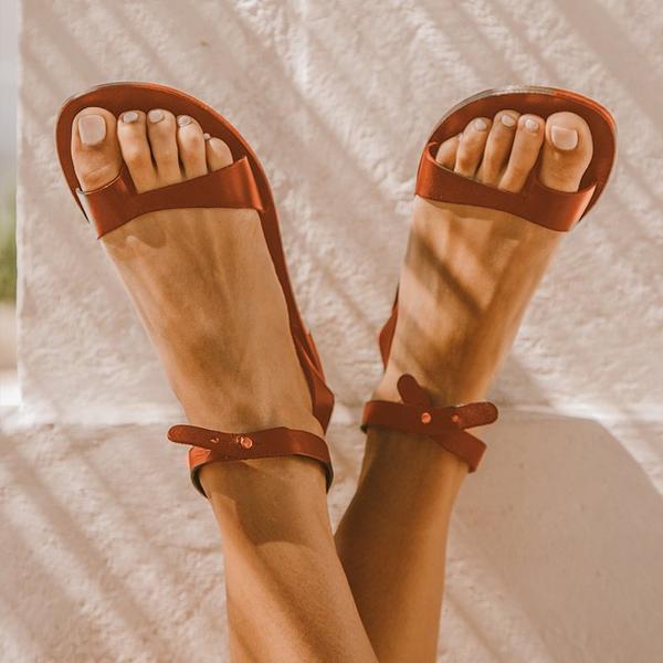 40-43 Foreign Trade Independent Station Wish Toe Sandals Flat Flat Heel European And American Sandals Ladies Sandals X126
