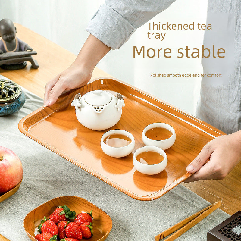 New Wooden Texture Japanese Style Afternoon Tea Snack Tray Dried Fruit Nut Candy Fruit Bone Dish Platter Dessert Bone Plate