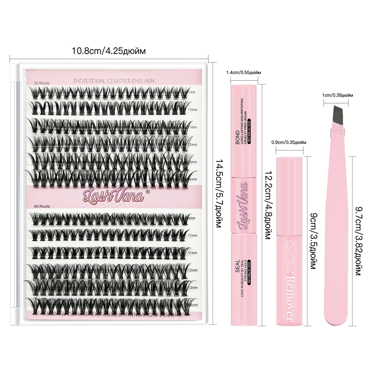 DIY Set For Eyelashes 240 Clusters