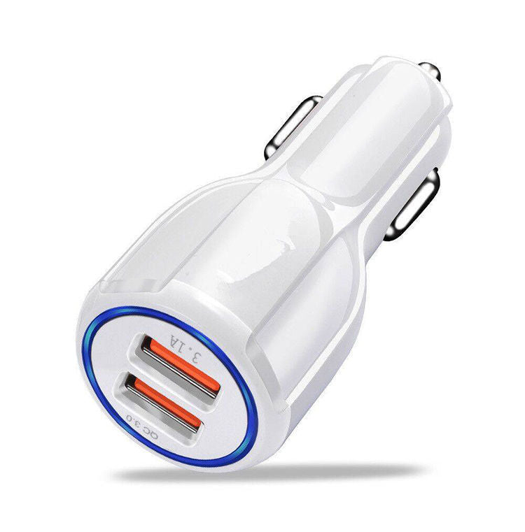 Bowling 6A Full Protocol Fast Charging Car Charger Cigarette Lighter QC3.0 Halo Dual Usb Car Charger Car Charger