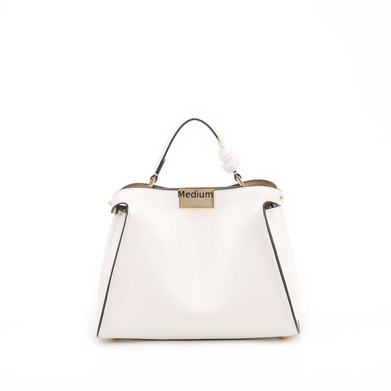 New Bag Genuine Leather Women's Bag Swivel Buckle Large Kitten Bag Cowhide Women's Crossbody Bag Portable Shoulder Bag