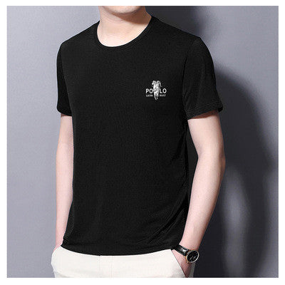 Summer New Men's Fashion And Comfortable Ice Silk T-shirt 2021 Summer Youth Trendy Fashion Casual Short-sleeved Half-shirt