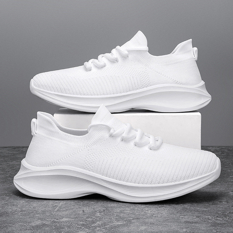 Cross-border Plus Size Fashion Summer New Breathable Flying Woven Socks Casual Sneaker Lovers Lightweight Running Shoes For Men