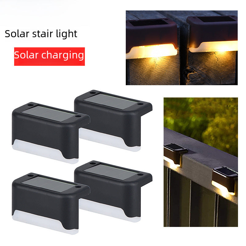 Solar Step Lights Outdoor Fence Lights Fence Lights Waterproof Stairs Lights Courtyard Railings Lights Solar Step Lights
