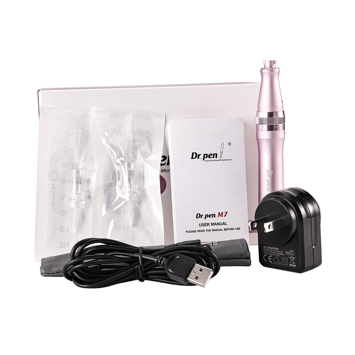 Cross-Border Dr.Penm7 Electric Microneedle Pen Microcrystalline Introduction Beauty Instrument Water Light Introduction Instrument Rechargeable Nano Spot
