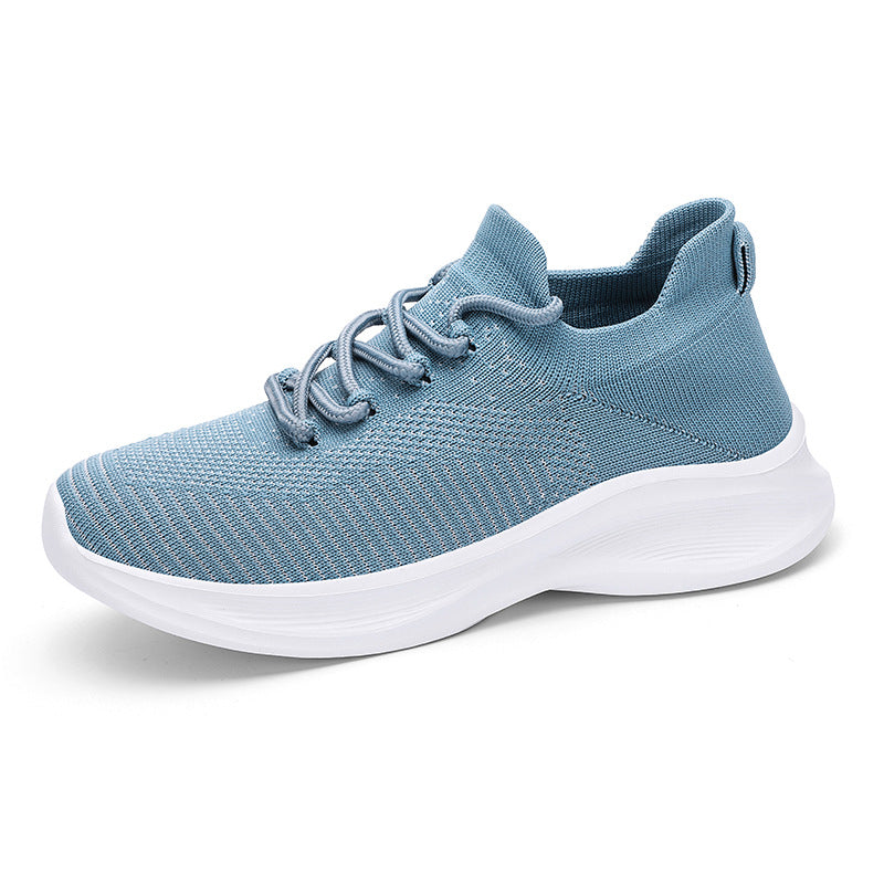 Cross-border Plus Size Fashion Summer New Breathable Flying Woven Socks Casual Sneaker Lovers Lightweight Running Shoes For Men