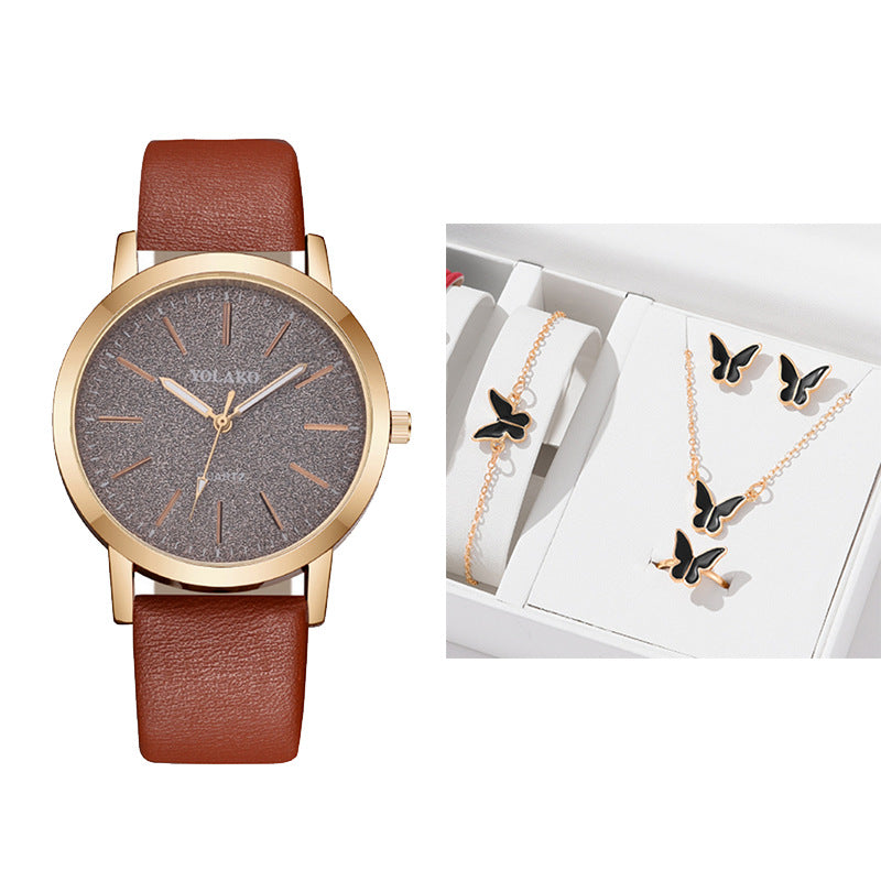 Fashion Plaid Pattern Women's Decorative Watch Foreign Trade New Simple Digital Scale Quartz Watch For Women