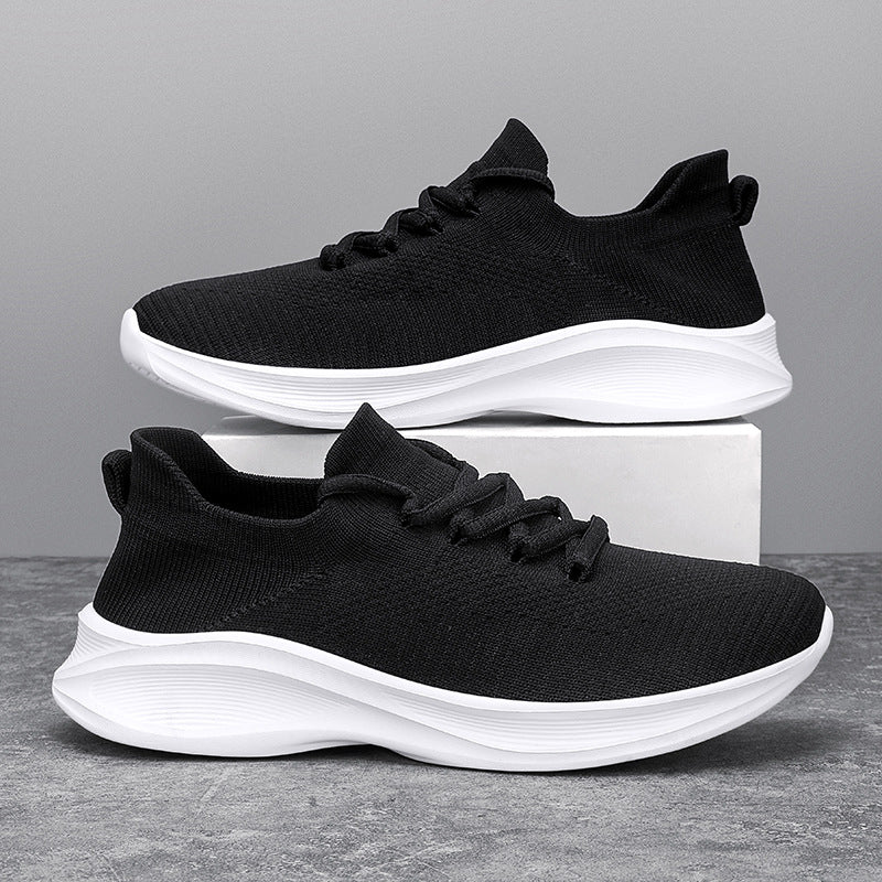 Cross-border Plus Size Fashion Summer New Breathable Flying Woven Socks Casual Sneaker Lovers Lightweight Running Shoes For Men