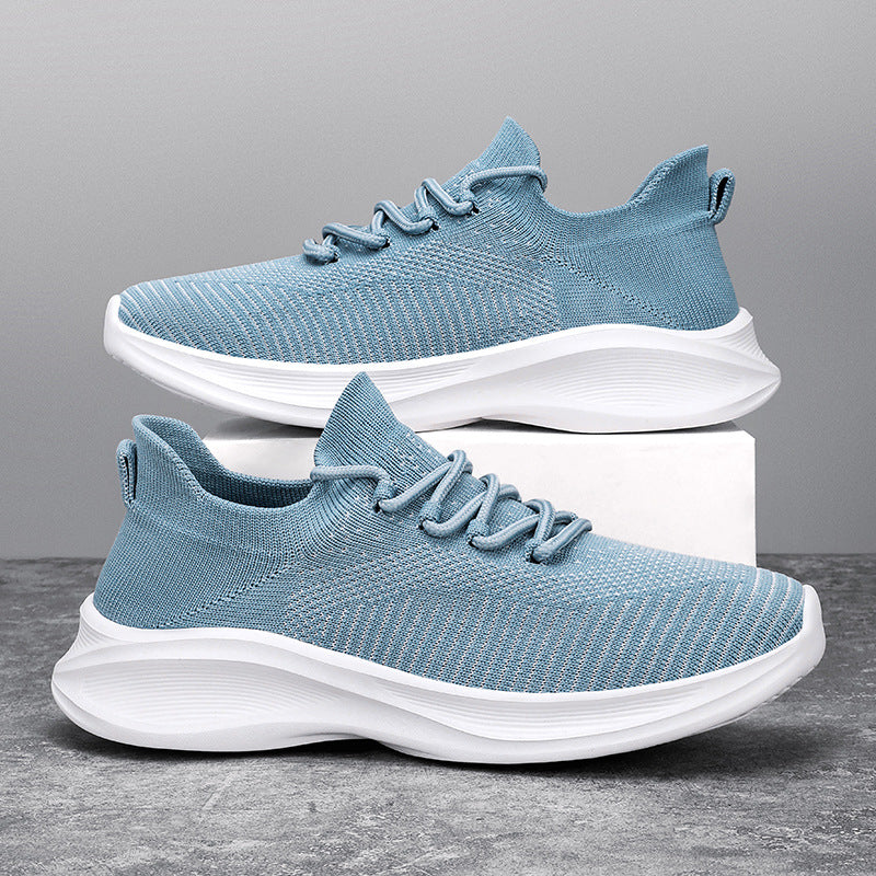 Cross-border Plus Size Fashion Summer New Breathable Flying Woven Socks Casual Sneaker Lovers Lightweight Running Shoes For Men