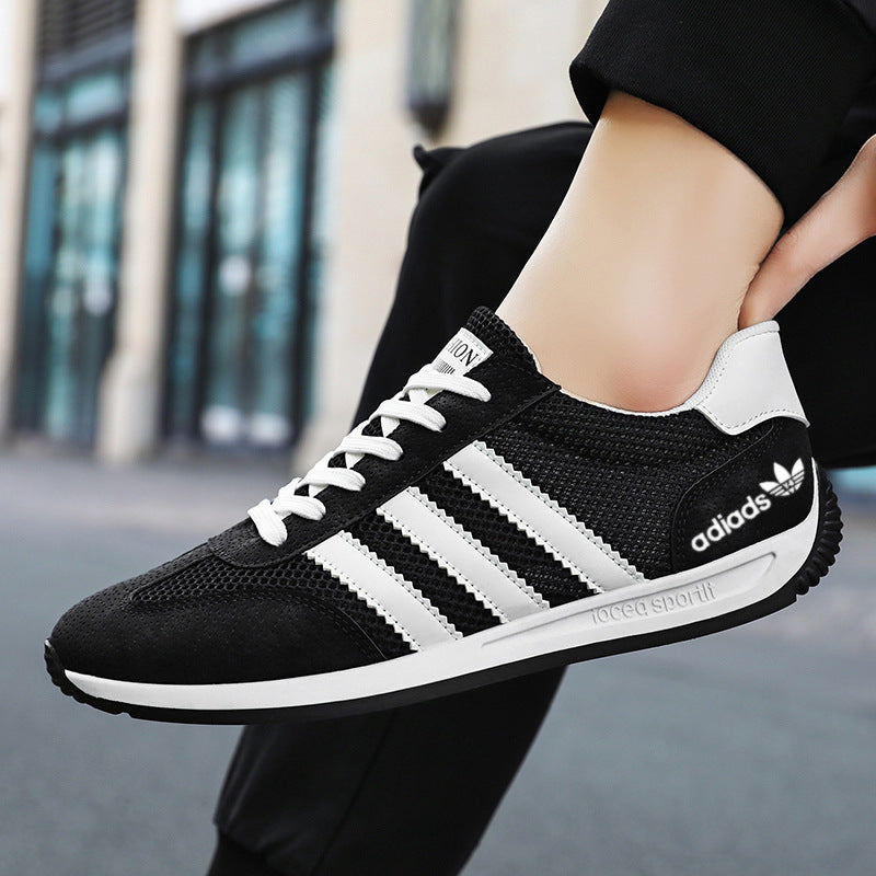 Men's Summer Hollow Breathable Anti-Odor Mesh Sports And Leisure Mesh Shoes For Work And Work Soft-Soled White Sneakers Trendy Shoes