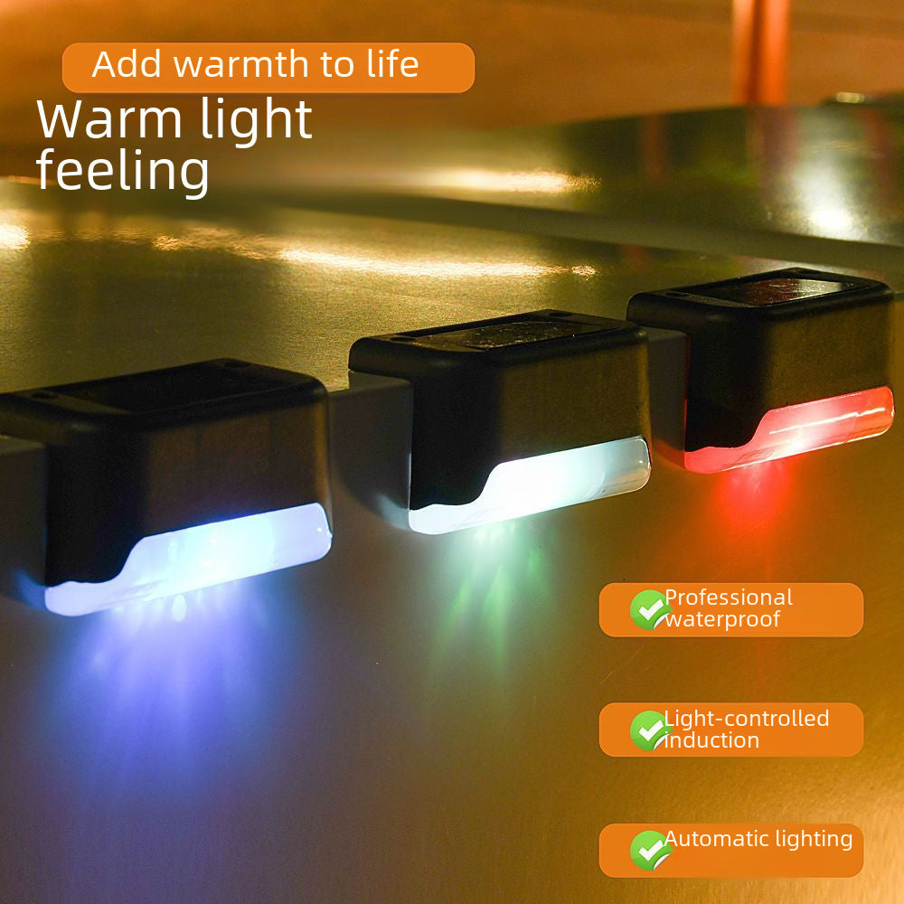 Solar Step Lights Outdoor Fence Lights Fence Lights Waterproof Stairs Lights Courtyard Railings Lights Solar Step Lights