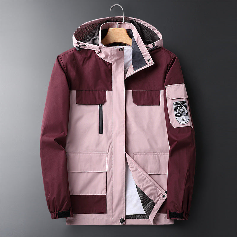 New Outdoor Windproof And Rainproof Thin Section Inner Warm And Breathable Jacket Men's Mountaineering Clothing Cycling Clothing Overalls Men