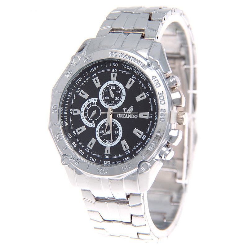 Fashion Men's Steel Band Watches Orendo ORLANDO Business Men's Gifts Alloy Watch Manufacturers Spot Wholesale