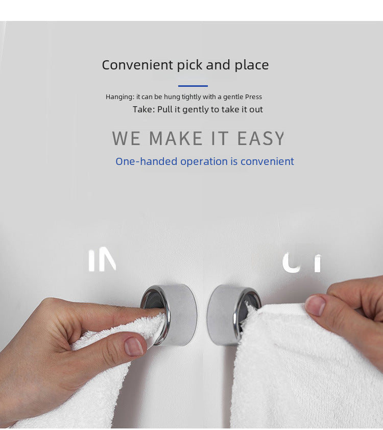 Creative Small Hook Towel Strong Adhesive Kitchen Wall Hanging Punch-free Seamless Sticky Hook Dormitory Female Hanger Hook