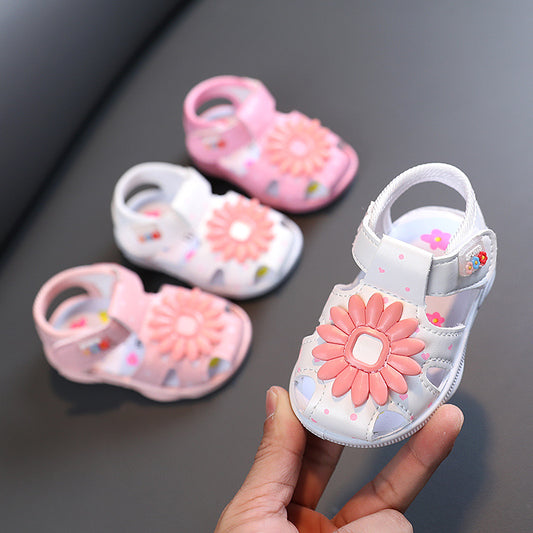 Summer Baby Girl Princess Shoes 1 One 3 Years Old Girl Sandals Children Soft Bottom Toddler Shoes Baby Non-slip Call Shoes