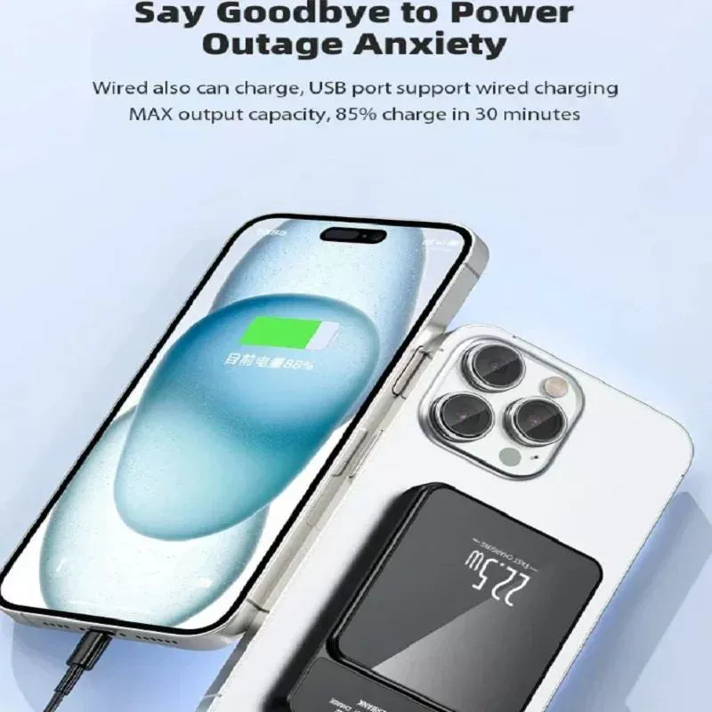 20000mAh Magnetic Qi Wireless Charger Power Bank 22.5W Mini