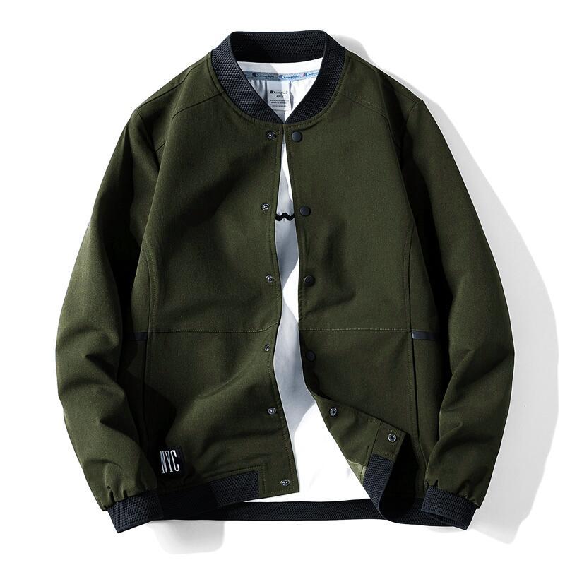 2021 New Autumn Jacket Men&#039;s Short Autumn Baseball Collar Men&#039;s Stand Collar Top Spring And Autumn Middle-aged Dad Coat