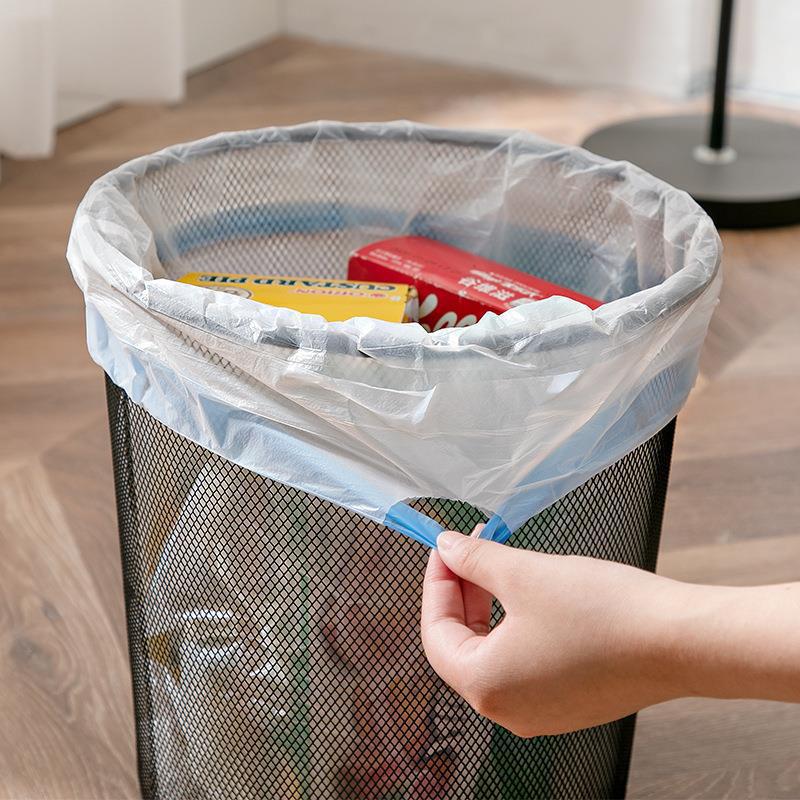Dormitory High-value Thick White Garbage Bag Automatic Closing In Stock Drawstring Office Dirty Hand Garbage Bag