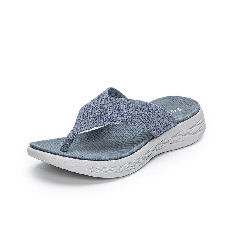 Flip Flops For Women 2024 Summer European And American New Flying Woven Versatile Lightweight Flip-flops Beach Outdoor  Sandals