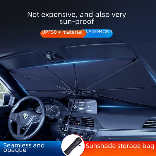 Car Retractable Sunshade Supplies Car Sun Protection Thermal Insulation Sunshade Sunshade Front Windshield Sunshade Umbrella