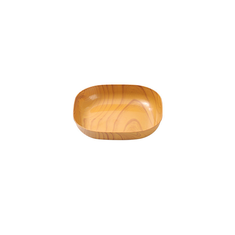 New Wooden Texture Japanese Style Afternoon Tea Snack Tray Dried Fruit Nut Candy Fruit Bone Dish Platter Dessert Bone Plate