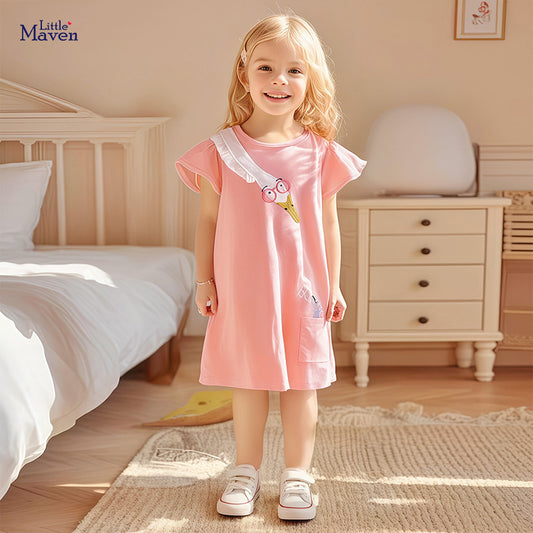 Summer Short-sleeved Girl&#039;s Dresses