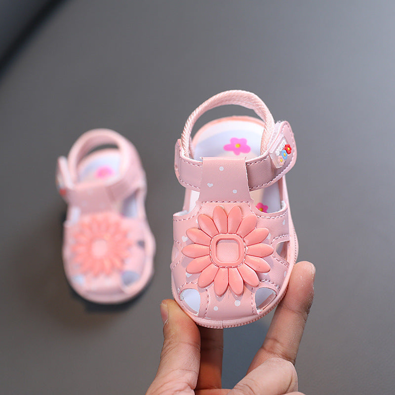 Summer Baby Girl Princess Shoes 1 One 3 Years Old Girl Sandals Children Soft Bottom Toddler Shoes Baby Non-slip Call Shoes