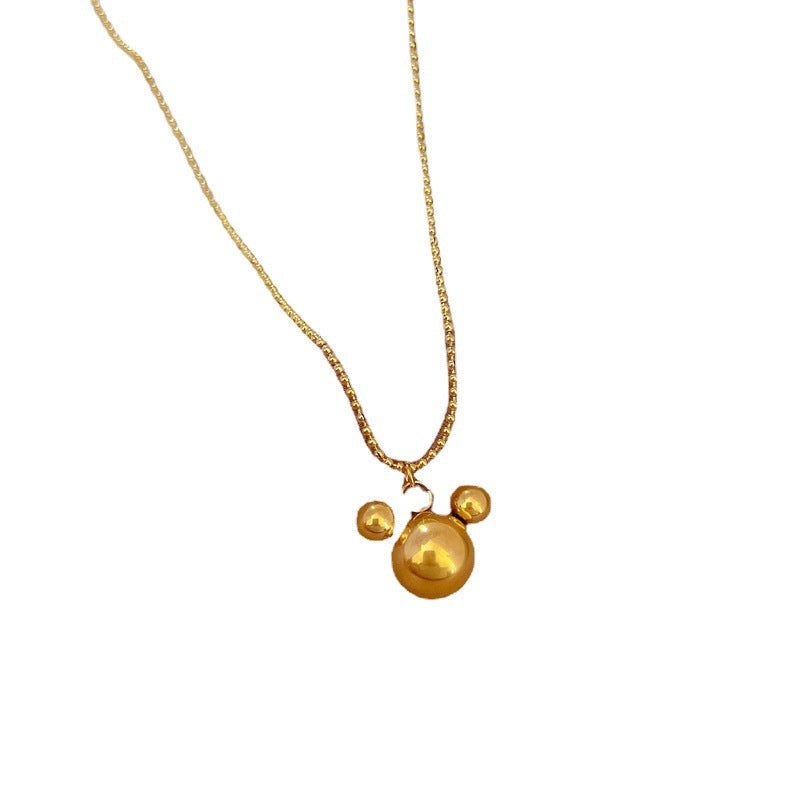 [full-body Titanium Steel] Full-body Titanium Steel Furnace Real Gold Cold Necklace Female Ins Net Red Clavicle Chain Accessories