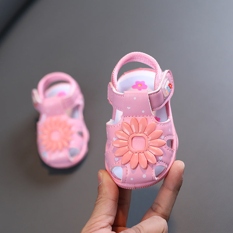 Summer Baby Girl Princess Shoes 1 One 3 Years Old Girl Sandals Children Soft Bottom Toddler Shoes Baby Non-slip Call Shoes