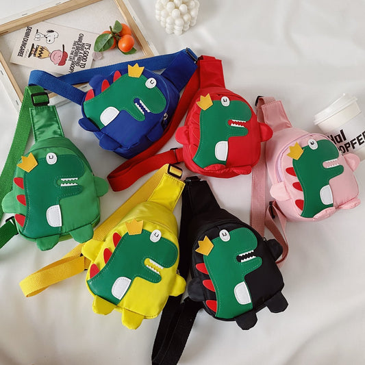 Children&#039;s Bags New Boys Dinosaur Chest Bag Versatile Girls Messenger Bag Sports Leisure Cartoon Shoulder Bag