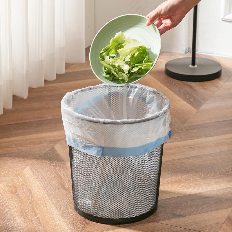 Dormitory High-value Thick White Garbage Bag Automatic Closing In Stock Drawstring Office Dirty Hand Garbage Bag