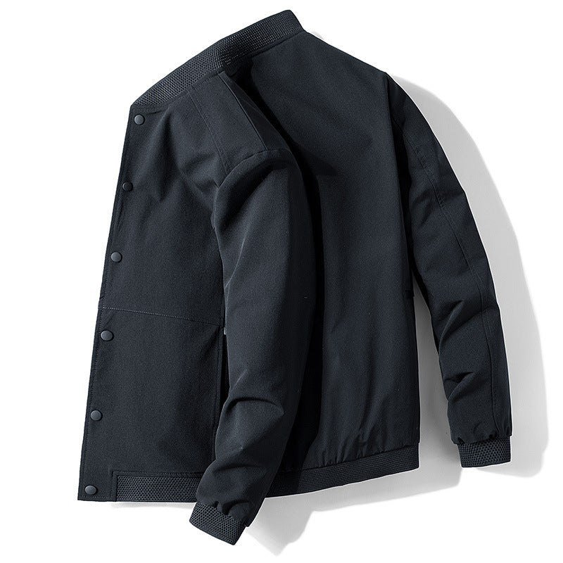 2021 New Autumn Jacket Men&#039;s Short Autumn Baseball Collar Men&#039;s Stand Collar Top Spring And Autumn Middle-aged Dad Coat