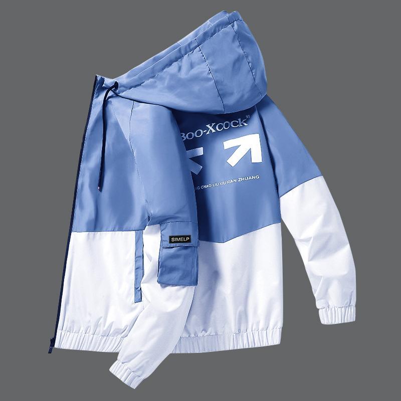 2022 Spring and Autumn New Korean Fashion Trend Slim Jacket Men&#039;s Casual Hooded Top