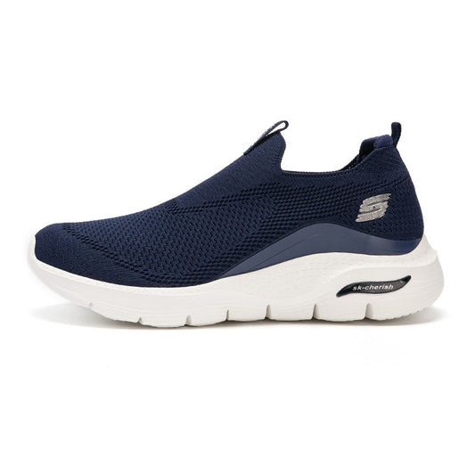 New Men's Shoes Slip-on Lazy Walking Shoes Lightweight Cross-border Plus Size Flying Woven Mesh Surface Casual Sneaker